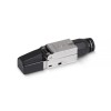 Коннектор 8P8C-SH-C6+ -TWP с фиксатором кабеля и колпачком RJ-45(8P8C) под витую пару категория до 6