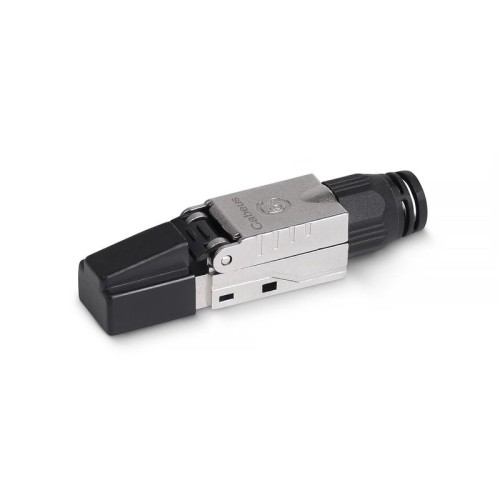 Коннектор 8P8C-SH-C6+ -TWP с фиксатором кабеля и колпачком RJ-45(8P8C) под витую пару категория до 6