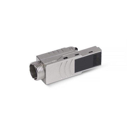 Коннектор 8P8C-SH-C6+ -TWP с фиксатором кабеля и колпачком RJ-45(8P8C) под витую пару категория до 6