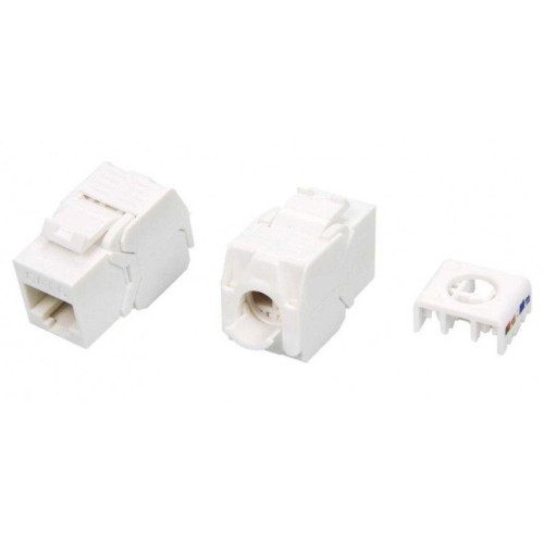 Вставка Keystone Jack RJ45 (8P8C) кат.6 180град. Toolless KJ8-8P8C-C6-180-TLS-WH бел. Hyperline 4261