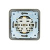 Розетка 1-м СП ASTI 16А IP20 с заземл. с крышкой термопласт в сборе платина. LEZARD 7081-3535-123В