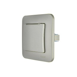 Розетка 1-м СП ASTI 16А IP20 с заземл. с крышкой термопласт в сборе платина. LEZARD 7081-3535-123В