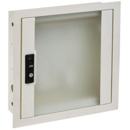 Шкаф сетевой LINEA R 400х400мм мультимедиа стекл. бел. RAL9016 ITK LR16-4H41-G