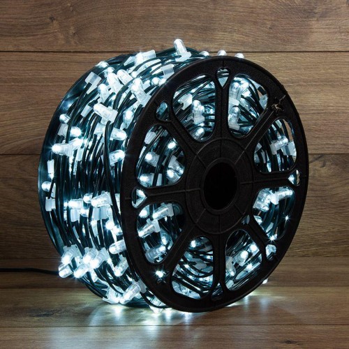 Гирлянда светодиодная "LED ClipLight" 1.5м 665LED бел. 80Вт 12В IP65 провод черн. (уп.100м) Neon-Nig