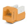 Вставка Keystone Jack RJ45 (8P8C) кат.6 110 IDC заделка с помощью NE-TOOL KJNE-8P8C-C6-90-OR оранж.