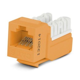 Вставка Keystone Jack RJ45 (8P8C) кат.6 110 IDC заделка с помощью NE-TOOL KJNE-8P8C-C6-90-OR оранж.
