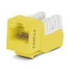 Вставка Keystone Jack RJ45 (8P8C) кат.6 110 IDC заделка с помощью NE-TOOL KJNE-8P8C-C6-90-YL желт. H