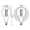 Лампа светодиодная филаментная Black Filament 6Вт PS160 золотая 2700К тепл. бел. E27 800лм GAUSS 179