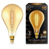 Лампа светодиодная филаментная Black Filament 6Вт PS160 золотая 2700К тепл. бел. E27 800лм GAUSS 179