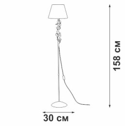 Торшер 1хE27 макс. 60Вт Vitaluce V1838-0/1P