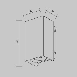 Светильник Shell 8Вт 3000К IP54 бра настен. Maytoni O570WL-L10B3K