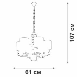 Люстра 6xE14 макс. 40Вт Vitaluce V1855-0/6