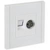 Розетка 2-м TV+RJ45 кат.5E FORTE&PIANO FP236 бел. IEK FP-AK20-1-K01