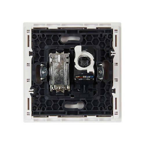 Розетка 2-м TV+RJ45 кат.5E FORTE&PIANO FP236 бел. IEK FP-AK20-1-K01