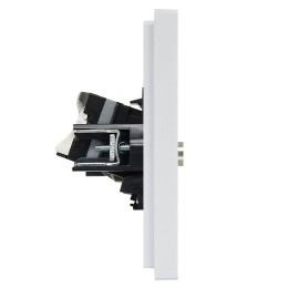 Розетка 2-м TV+RJ45 кат.5E FORTE&PIANO FP236 бел. IEK FP-AK20-1-K01