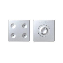 Комплект выключателя 4-кл. сенсорн. + регулятор LON; RJ12 алюм. Simon82 Sense 8000651-093