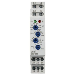 Реле фаз ORF-06D 3ф 2 конт. 127-265В AC с контр. нейтр. ONI ORF-06D-127-265VAC