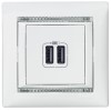 Розетка USB 2-м СП Valena бел. Leg 770470
