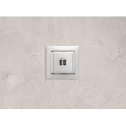 Розетка USB 2-м СП Valena бел. Leg 770470