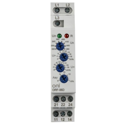Реле фаз ORF-06D 3ф 2 конт. 220-460В AC ONI ORF-06D-220-460VAC