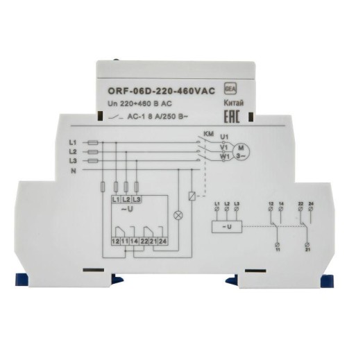 Реле фаз ORF-06D 3ф 2 конт. 220-460В AC ONI ORF-06D-220-460VAC