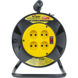 Удлинитель на катушке 4х30м без заземл. 93 901 NPE-R-04-30-X-2х0.75 NAVIGATOR 93901