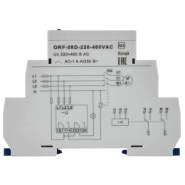 Реле фаз ORF-08D 3ф 2 конт. 220-460В AC ONI ORF-08D-220-460VAC