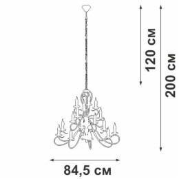 Люстра 16xE14 макс. 40Вт Vitaluce V1859-1/16