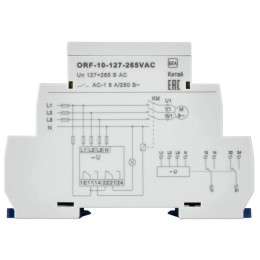 Реле фаз ORF-10 3ф 2 конт. 127-265В AC с контр. нейтр. ONI ORF-10-127-265VAC