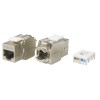 Вставка Keystone Jack RJ45 (8P8C) кат.6 экранир. 180град. Toolless KJ8-8P8C-C6-180-TLS-SH-F-WH бел.