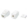 Вставка Keystone Jack RJ45 (8P8C) кат.6A (10G) 180град. Toolless KJ8-8P8C-C6A-180-TLS-WH бел. Hyperl