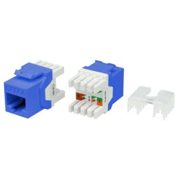 Вставка Keystone Jack RJ45 (8P8C) кат.6A (10G) 180град. KJ8-8P8C-C6A-180-BL син. Hyperline 432645
