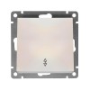 Переключатель проходной 1-кл. СП Афина 10А IP20 механизм жемчуж. Universal A0025-OBr