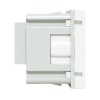 Розетка 1-м 2мод. C-Line РКС-20-30-П 45х45 с заземл. бел. EKF E2MR16-028-10
