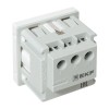 Розетка 1-м 2мод. C-Line РКС-20-30-П 45х45 с заземл. бел. EKF E2MR16-028-10