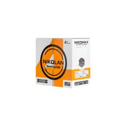Кабель U/UTP кат.5E (класс D) 4 пары тест по ISO/IEC 100МГц ОЖ BC (уп.305м) NIKOLAN NKL 4100C-BK