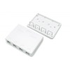 Корпус настенной розетки для установки 4-х вставок типа Keystone Jack SBB3-4-WH бел. Hyperline 44113