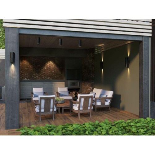 Светильник 5110 GU10 IP65 уличный потолочный черн. IEK LT-UPU0-5110-GU10-1-K02