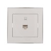 Розетка компьютерная 1-м СП Rain RJ45 с хром. боковой вставкой бел. LEZARD 703-0225-139