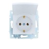 Розетка 1-м СП ASTI 16А IP20 с заземл. с крышкой термопласт механизм бел. LEZARD 7081-0288-123В