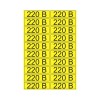 Наклейка знак электробезопасности "220В" 15х50мм Rexant 56-0007-1