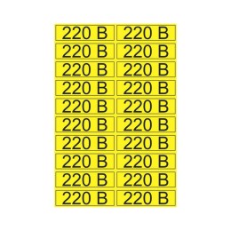 Наклейка знак электробезопасности "220В" 15х50мм Rexant 56-0007-1
