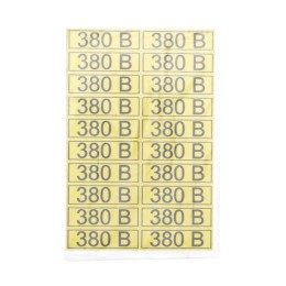 Наклейка знак электробезопасности "380В" 15х50мм Rexant 56-0008-1