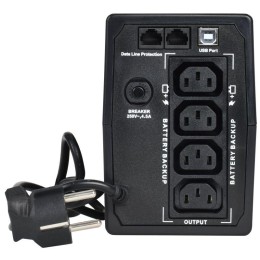 Источник бесперебойного питания ELECTRA ET 800В.А/480Вт с АКБ 1х9А.ч USB ITK EET-0800VA-1-001