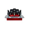Розетка BRITE РС14-1-0-БрК 16А с заземл. защ. шторки механизм красн. IEK BR-R14-16-K04