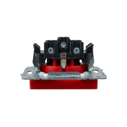 Розетка BRITE РС14-1-0-БрК 16А с заземл. защ. шторки механизм красн. IEK BR-R14-16-K04