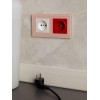 Розетка BRITE РС14-1-0-БрК 16А с заземл. защ. шторки механизм красн. IEK BR-R14-16-K04