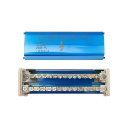 Шина на DIN-рейку в корпусе (кросс-модуль) 2х15 Rexant 11-2302-15