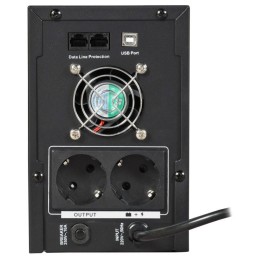 Источник бесперебойного питания ELECTRA ET 2кВ.А/1.2кВт с АКБ 2х9А.ч USB Schuko ITK EET-2000VA-1-002