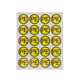 Наклейка знак электробезопасности "PE" d20мм Rexant 55-0004